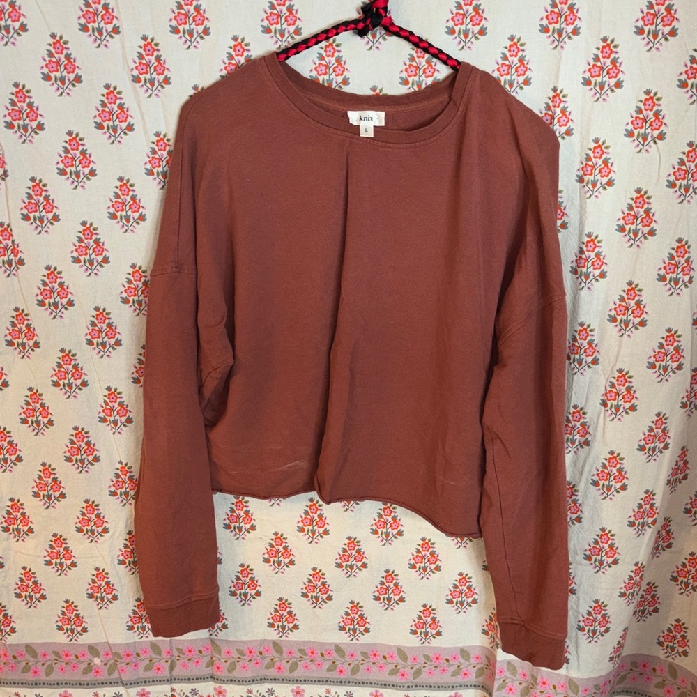 knix “terracota” Cropped Crewneck Sweatshirt